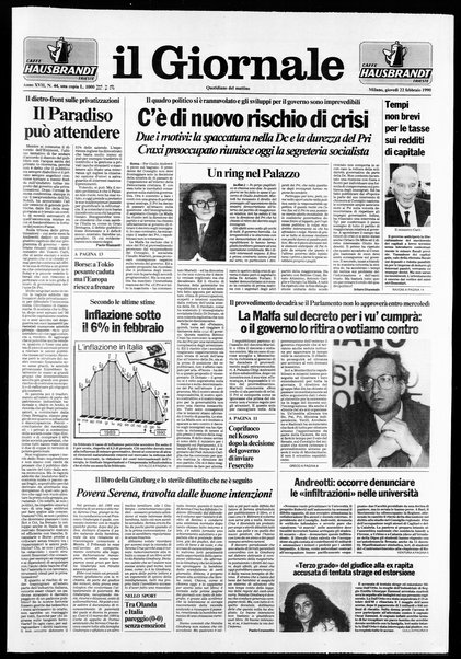 Il giornale : quotidiano del mattino